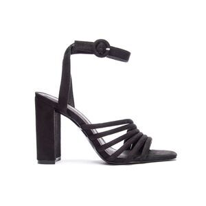 CHINESE LAUNDRY Womens Black Jonah Square Toe Block Heel Buckle Sandals 9.5